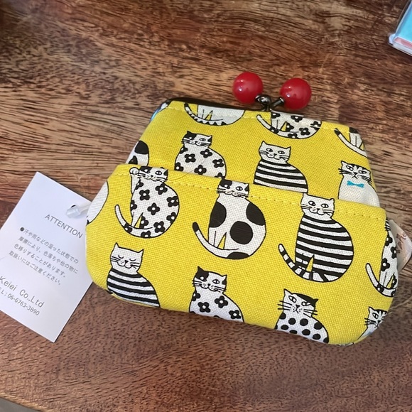 Ripple Gamaguchi Coin Purse, Large Clasp, yellow NWT - Picture 2 of 2